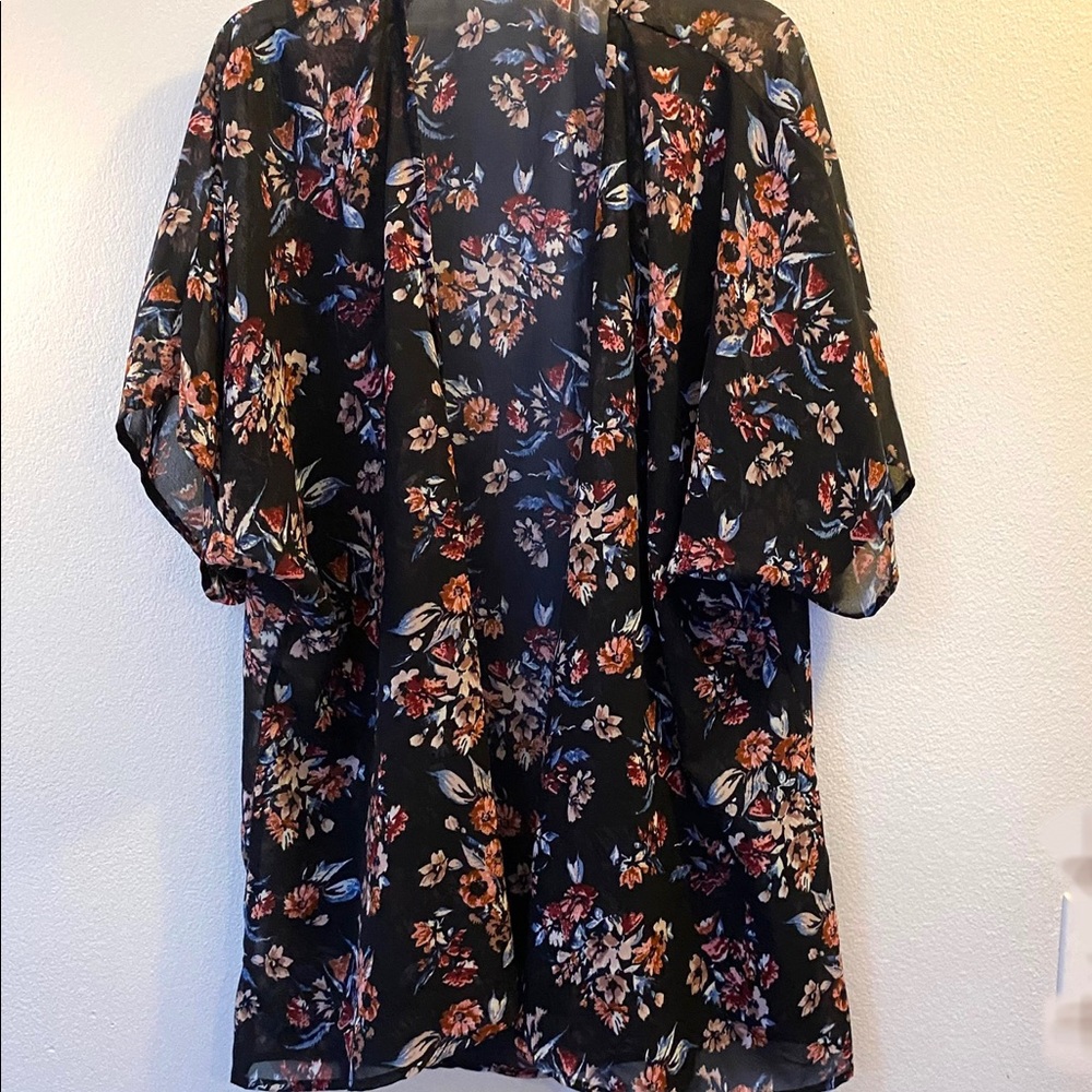Charlotte Russe Floral Print Cover Up Top